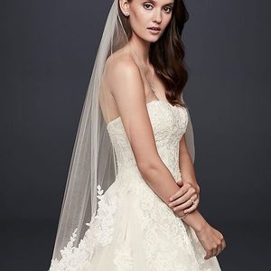 David’s bridal floral trim veil